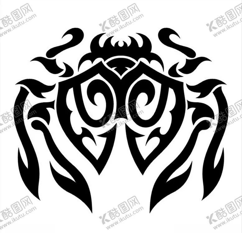 编号：66878006252122402312【酷图网】源文件下载-蜘蛛昆虫图腾CDR矢量图
