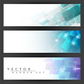 科技风横幅矢量图素材