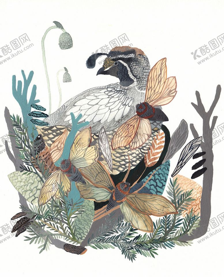 编号：77401409270444219116【酷图网】源文件下载-北欧风格淡色水彩画