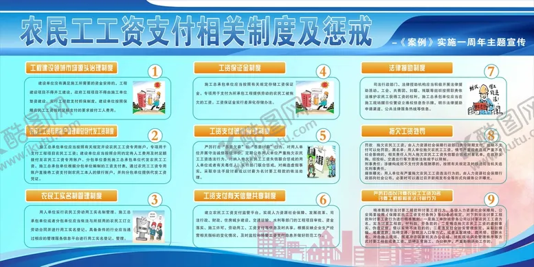 编号：95627401131820239542【酷图网】源文件下载-农民工工资支付相关制度