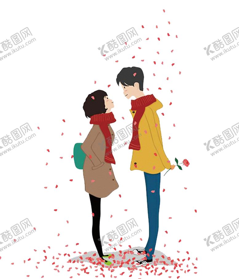 编号：12583609110034107543【酷图网】源文件下载-520情人节表白情侣献花