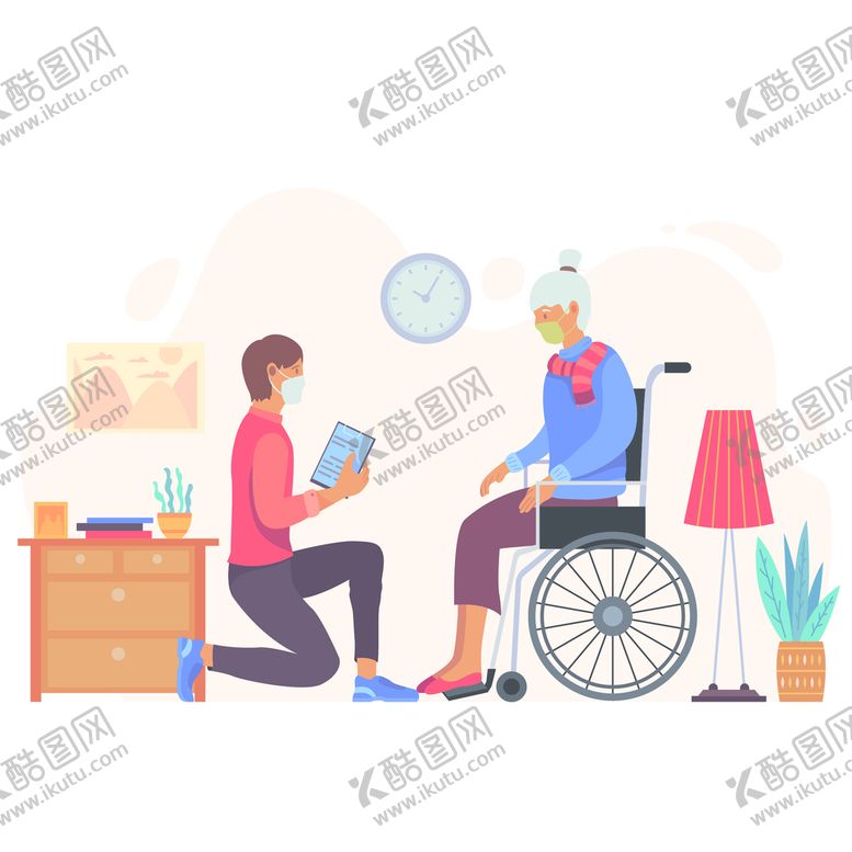 编号：17240809141308112846【酷图网】源文件下载-照顾老人祖孙情亲情