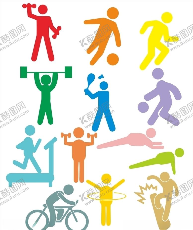 编号：19560409192346202141【酷图网】源文件下载-运动小人图标
