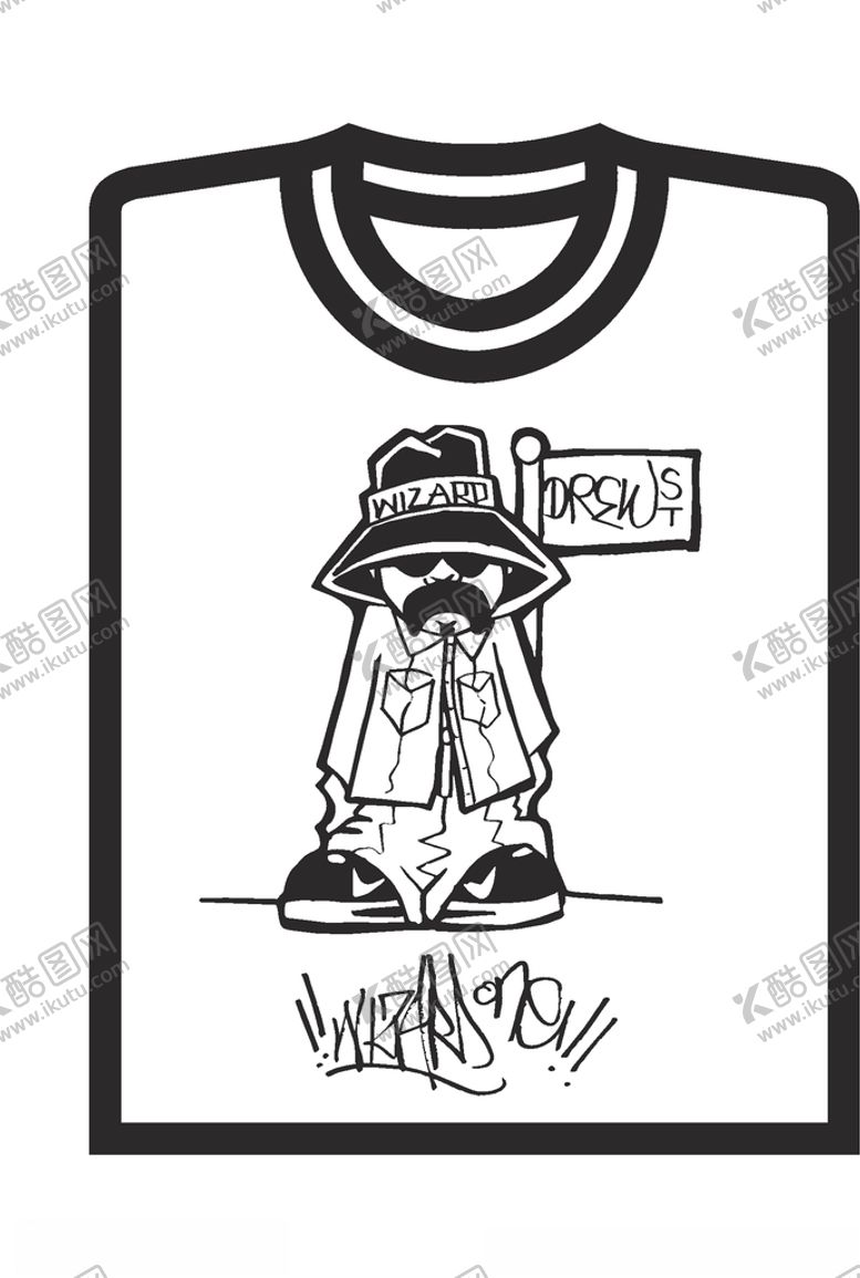编号：75885410061735449277【酷图网】源文件下载-欧美日韩动漫潮流T恤文化衫矢量