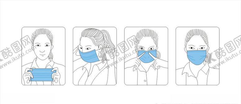 编号：66356710280934359057【酷图网】源文件下载-口罩佩戴方法