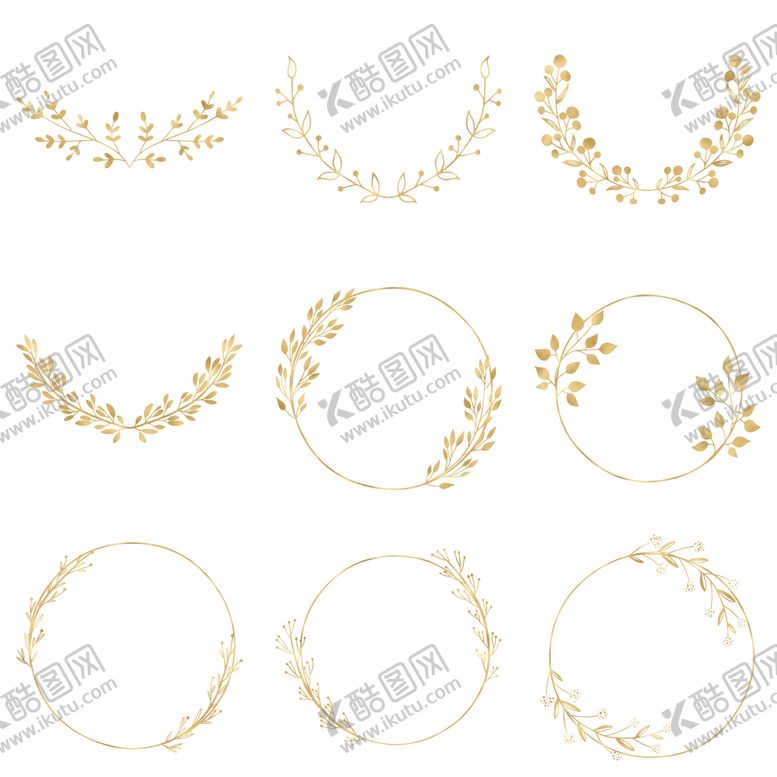 编号：70893409241608507354【酷图网】源文件下载-金色花环