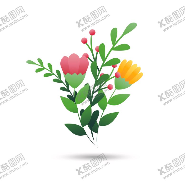 编号：91729209262012386625【酷图网】源文件下载-矢量手绘花朵
