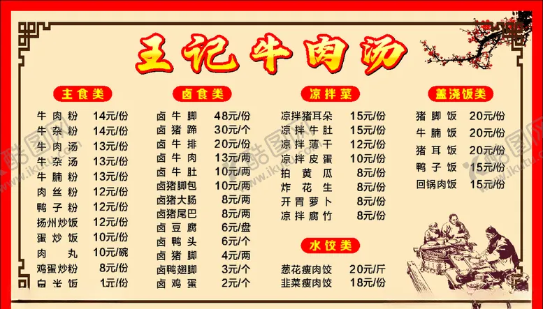 编号：83113104010116321261【酷图网】源文件下载-王记牛肉汤