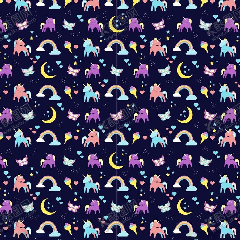 编号：77336510030606561614【酷图网】源文件下载-独角兽卡通小马