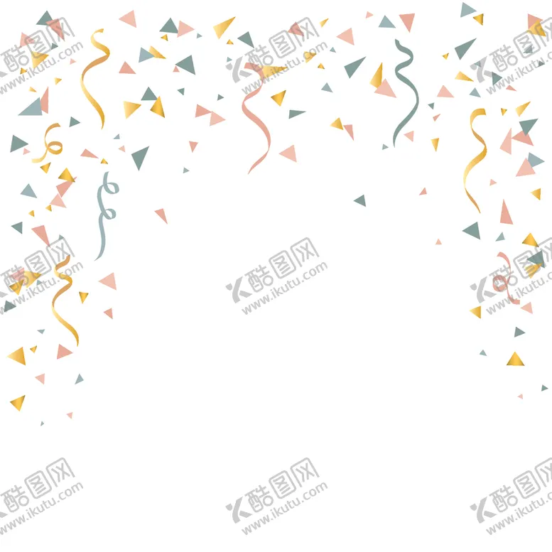 编号：81023606260026037614【酷图网】源文件下载-五彩纸屑节日飘带彩带