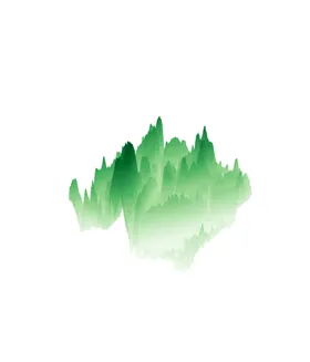 抽象山峰插画矢量迷雾梦幻