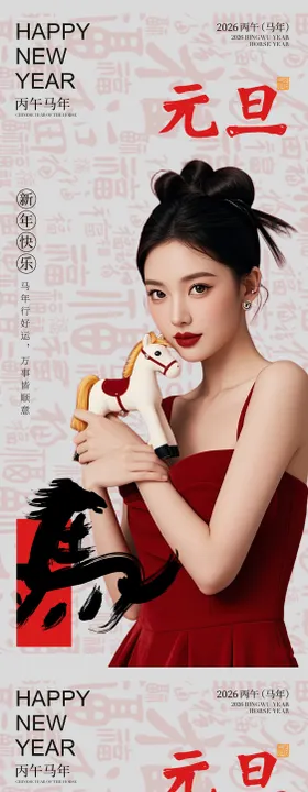 医美早安元旦新年海报