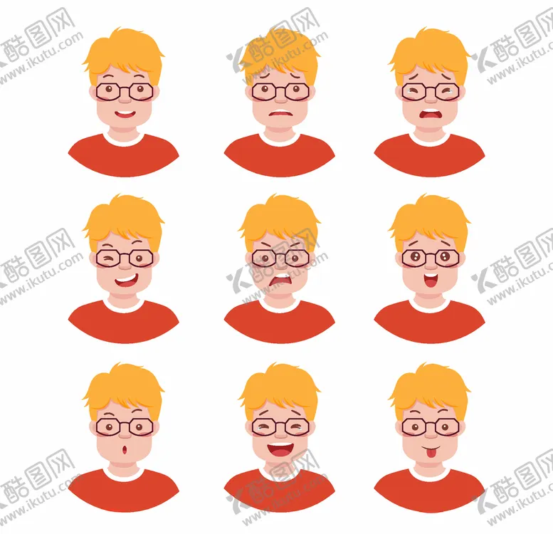 编号：45305307062127544172【酷图网】源文件下载-不同表情