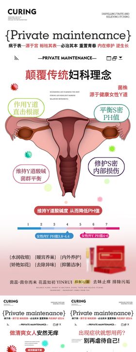 私密养护女性健康海报