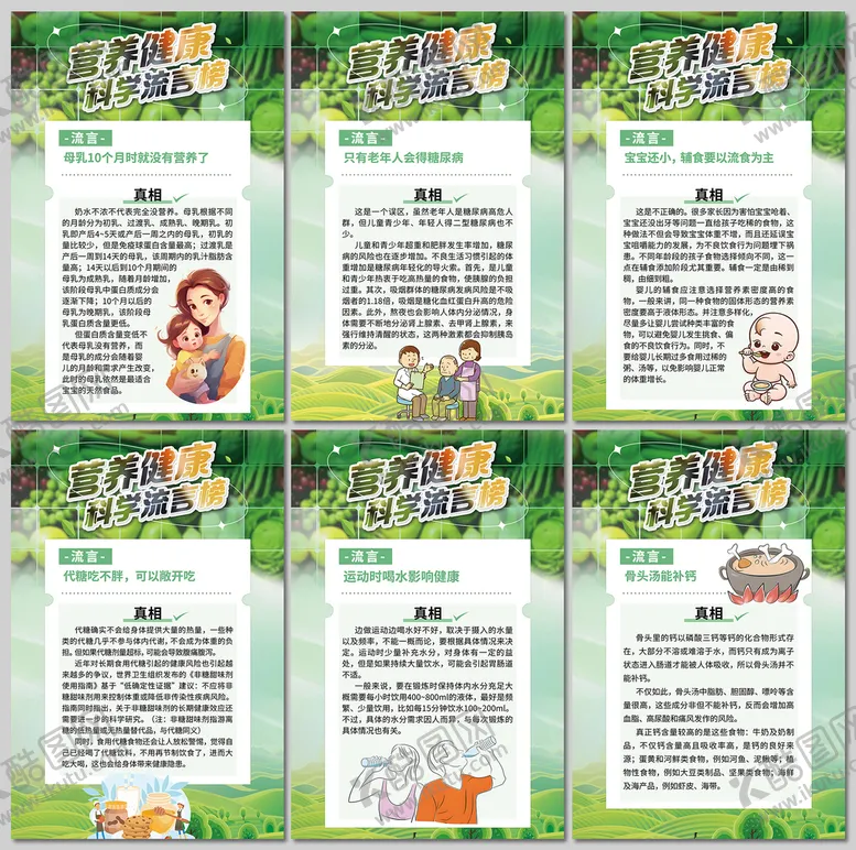 编号：51080510270405475814【酷图网】源文件下载-全民营养健康科学流言榜海报