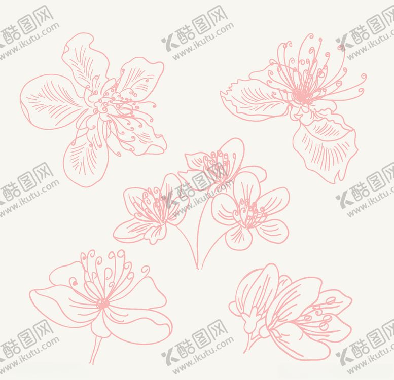 编号：51388810241728176123【酷图网】源文件下载-粉色桃花创意图案