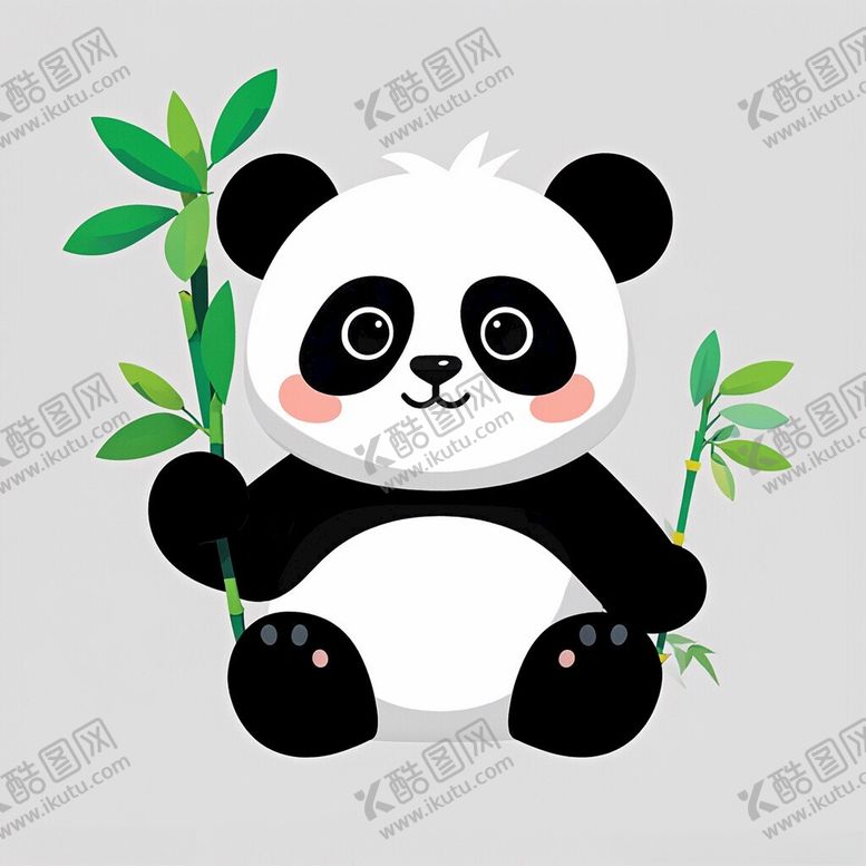 编号：50313602161629197926【酷图网】源文件下载-熊猫吃竹子