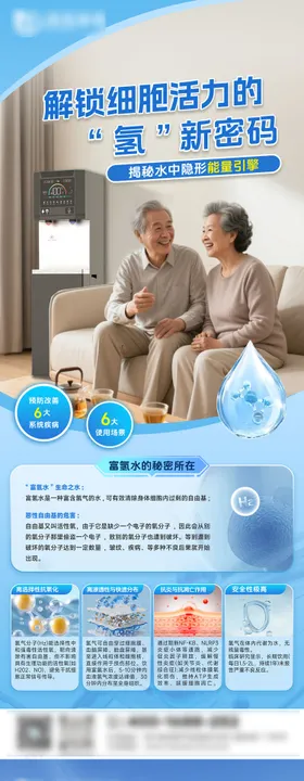 富氢水活动科普海报