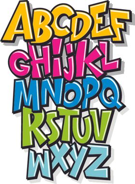 卡通字母