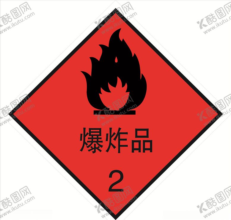 编号：55014806301456009351【酷图网】源文件下载-危险货物包装标志爆炸品
