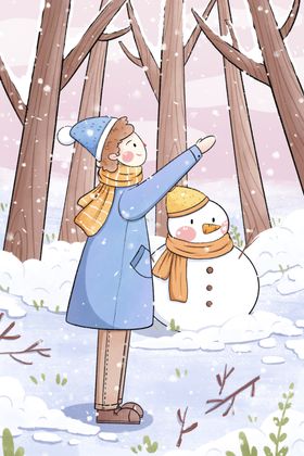 小雪海报节日宣传画面贴片二十四节气
