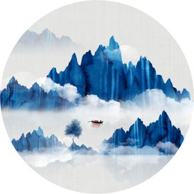 圆形装饰画墙壁家居现代