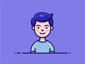 男生小插画