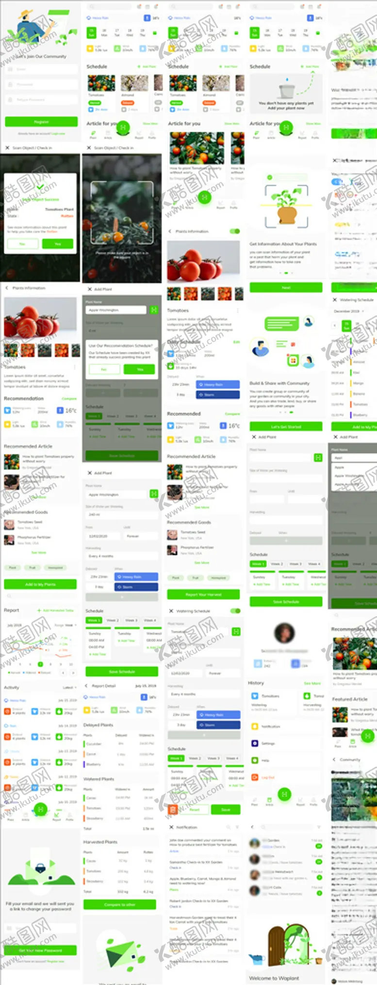 编号：24688004202031408196【酷图网】源文件下载-xd种植果蔬绿色UI设计登录页