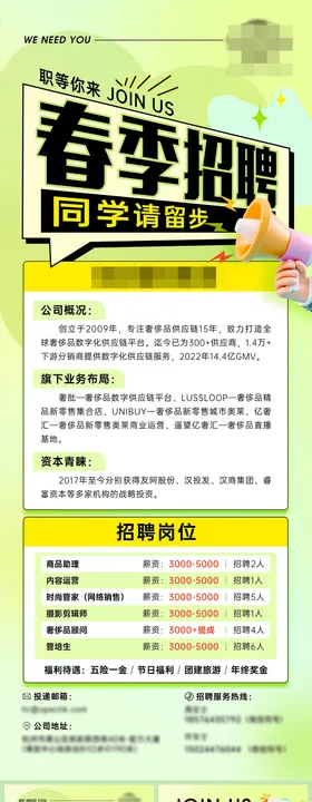 春季招聘易拉宝DM宣传单