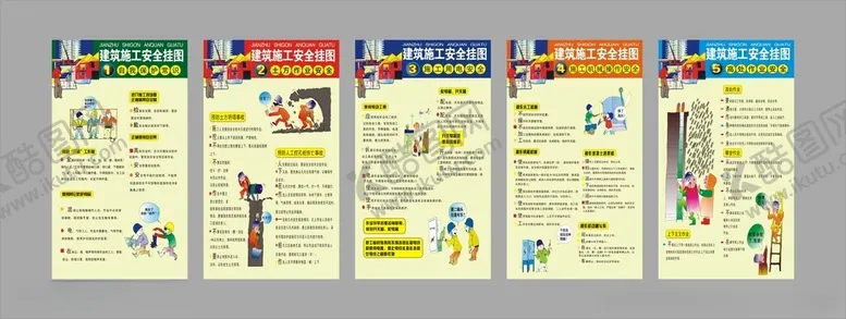 编号：16730702220314416438【酷图网】源文件下载-建筑施工安全挂图
