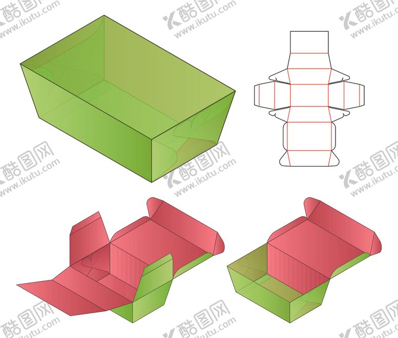 编号：31840102280318421165【酷图网】源文件下载-矢量包装刀版图设计