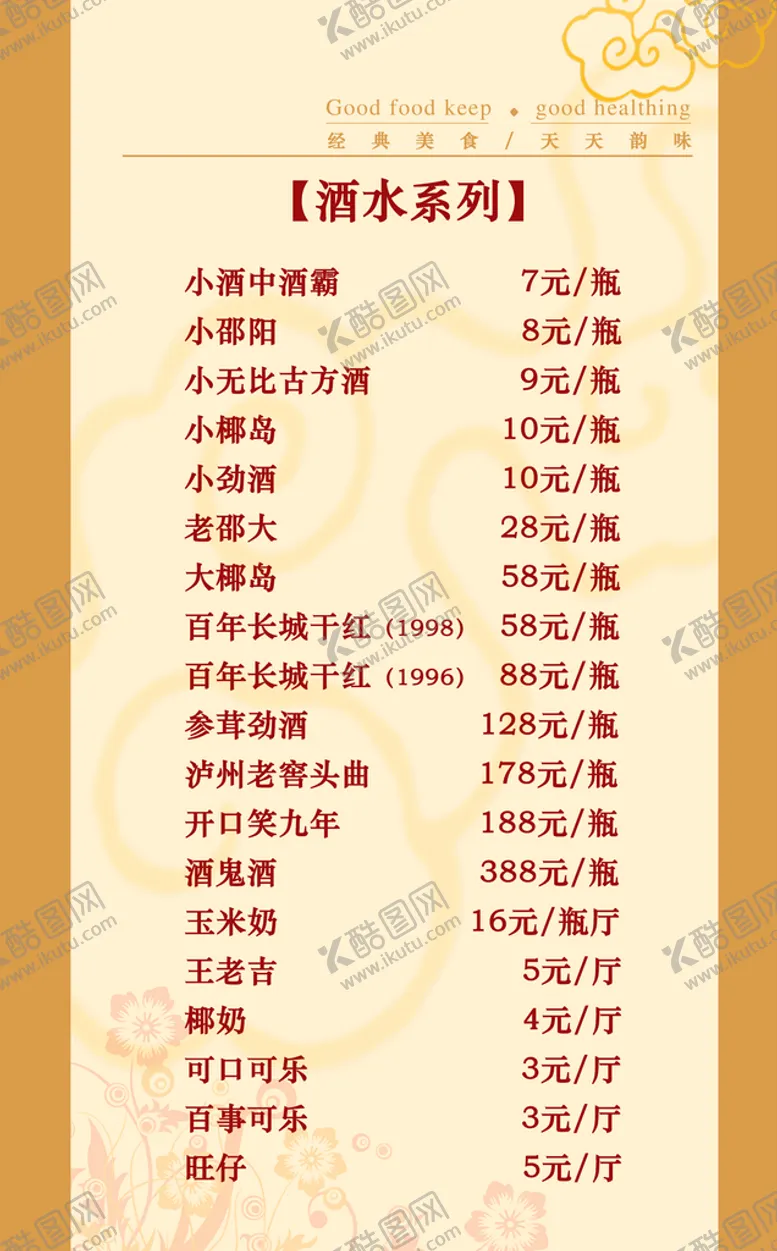 编号：04293809211930204310【酷图网】源文件下载-菜谱菜单