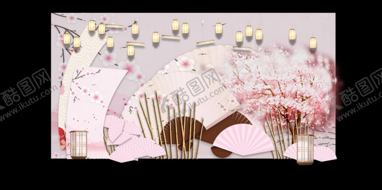 编号：63288007061408535058【酷图网】源文件下载-粉色主题婚礼中式