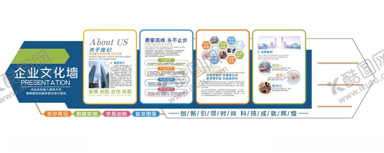 编号：83826505070232033948【酷图网】源文件下载-企业文化墙员工文化墙公示栏