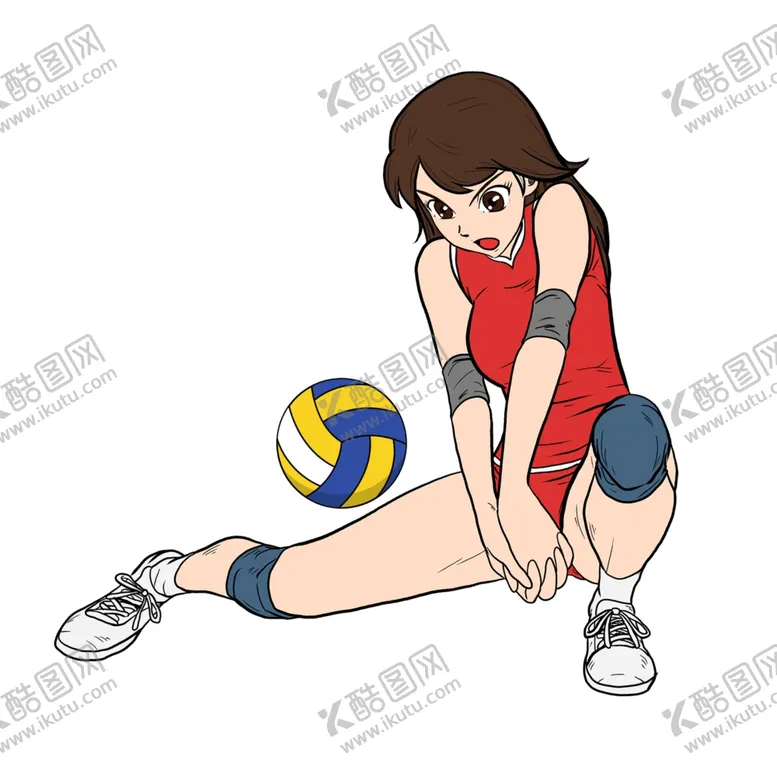 编号：29329312060051393794【酷图网】源文件下载-排球运动插画