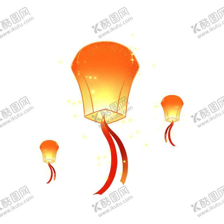 编号：81907001310512329237【酷图网】源文件下载-新年新春发光孔明灯灯笼