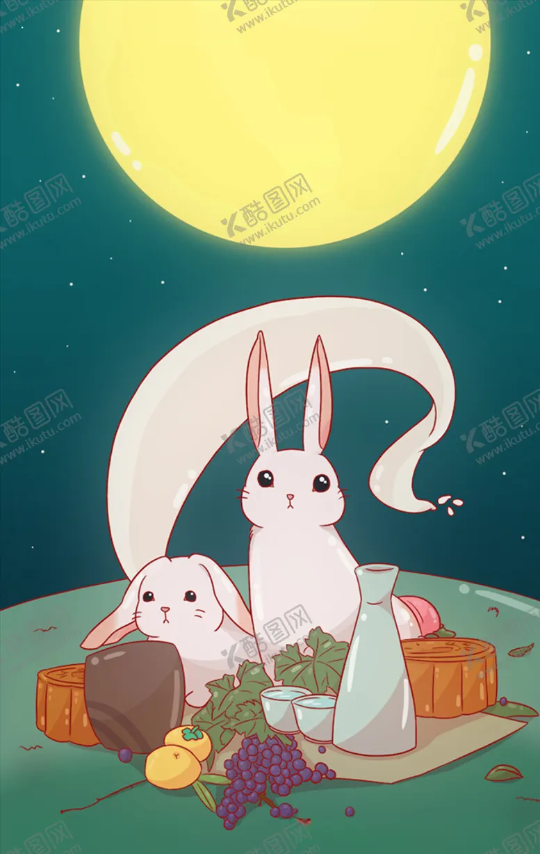 编号：64764903211715573917【酷图网】源文件下载-中秋手绘插画