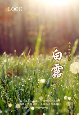 二十四节气白露小草珠中国传统日