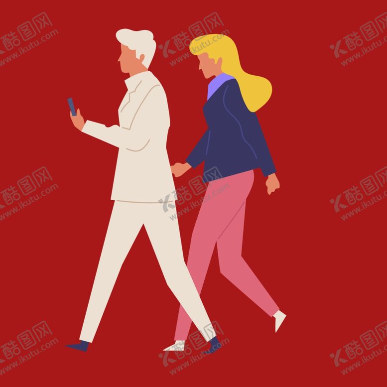 编号：87876002171454173709【酷图网】源文件下载-手绘情侣恋人