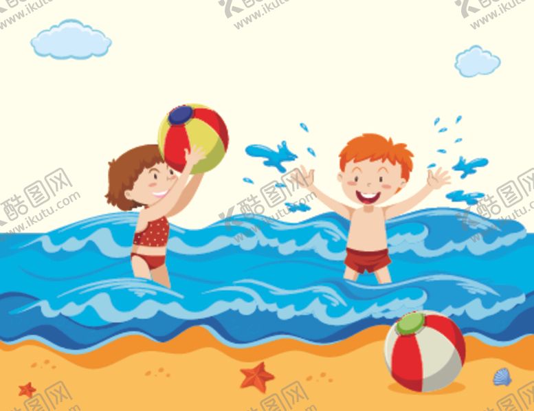 编号：34935710290938154856【酷图网】源文件下载-卡通夏天儿童