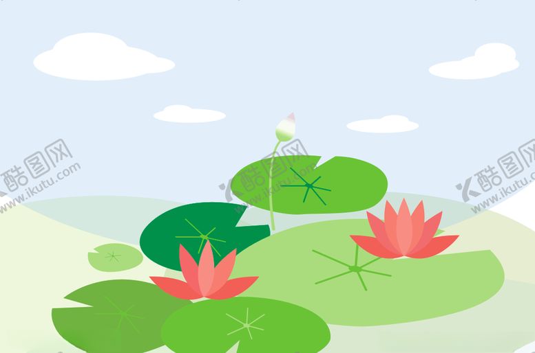 编号：39829410031925517476【酷图网】源文件下载-荷花矢量图
