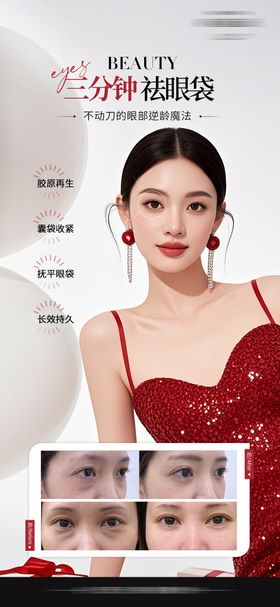 医美祛眼袋海报