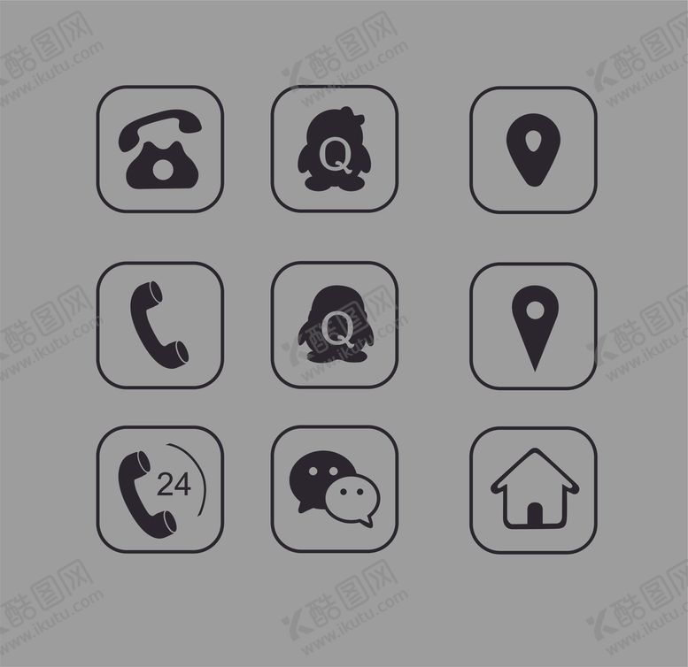编号：39997705070735275205【酷图网】源文件下载-常用图标APP矢量图标矢量