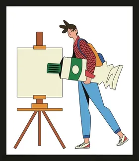 手绘男人男孩动画卡通卡通动画