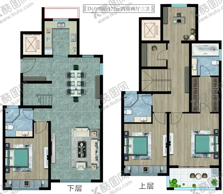 编号：20409402180435163442【酷图网】源文件下载-户型图家居配置图住宅