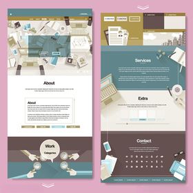 清新风格网页设计模板