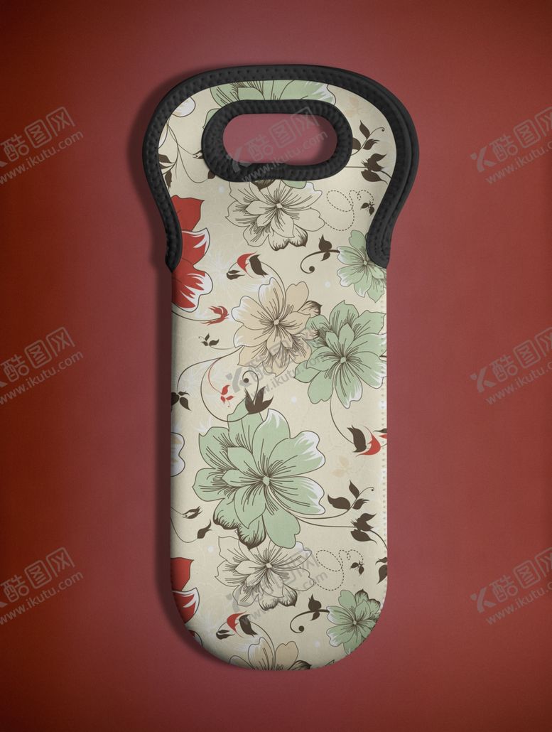 编号：20381707121545293352【酷图网】源文件下载-葡萄酒瓶子布袋子包装效果图样机