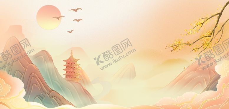 编号：39247406181501033075【酷图网】源文件下载-日出山川美景图