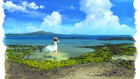 彩色动漫插画人物风景