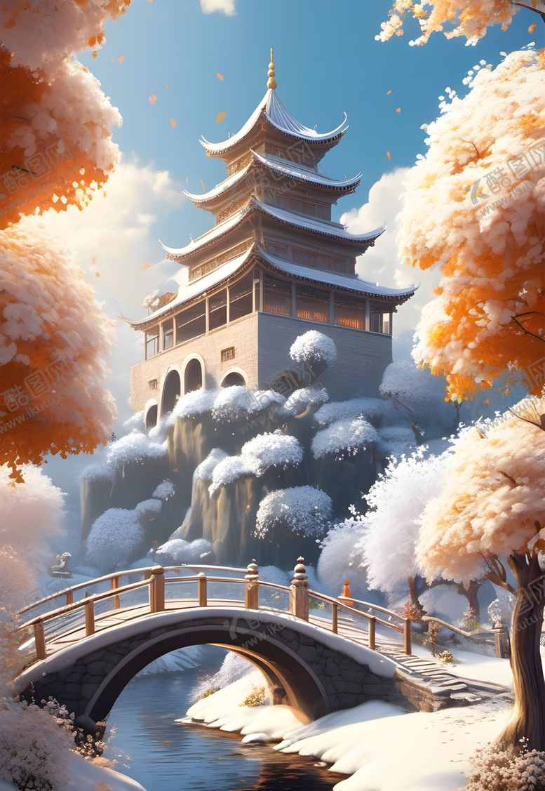 编号：96324312160759211924【酷图网】源文件下载-雪中城堡